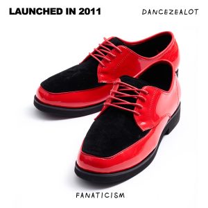 DanceZealot「Shiny Leather」Black/Red-Popping shoes