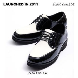 DanceZealot「Shiny Leather」Black/White -Popping shoes-S1