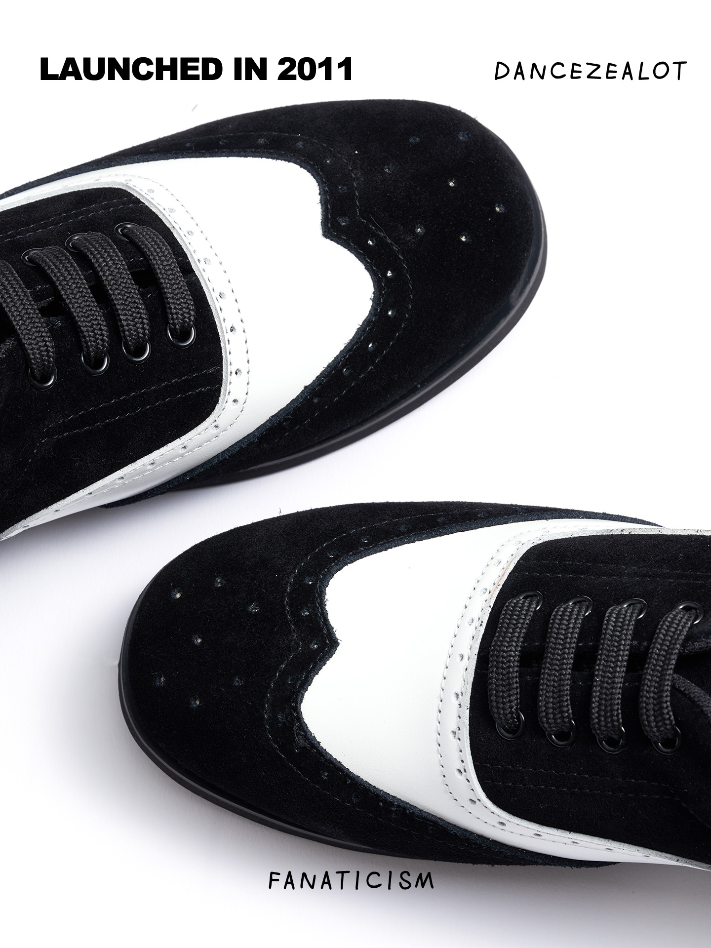 DanceZealot「L2」Black/White-Popping shoes - Image 5