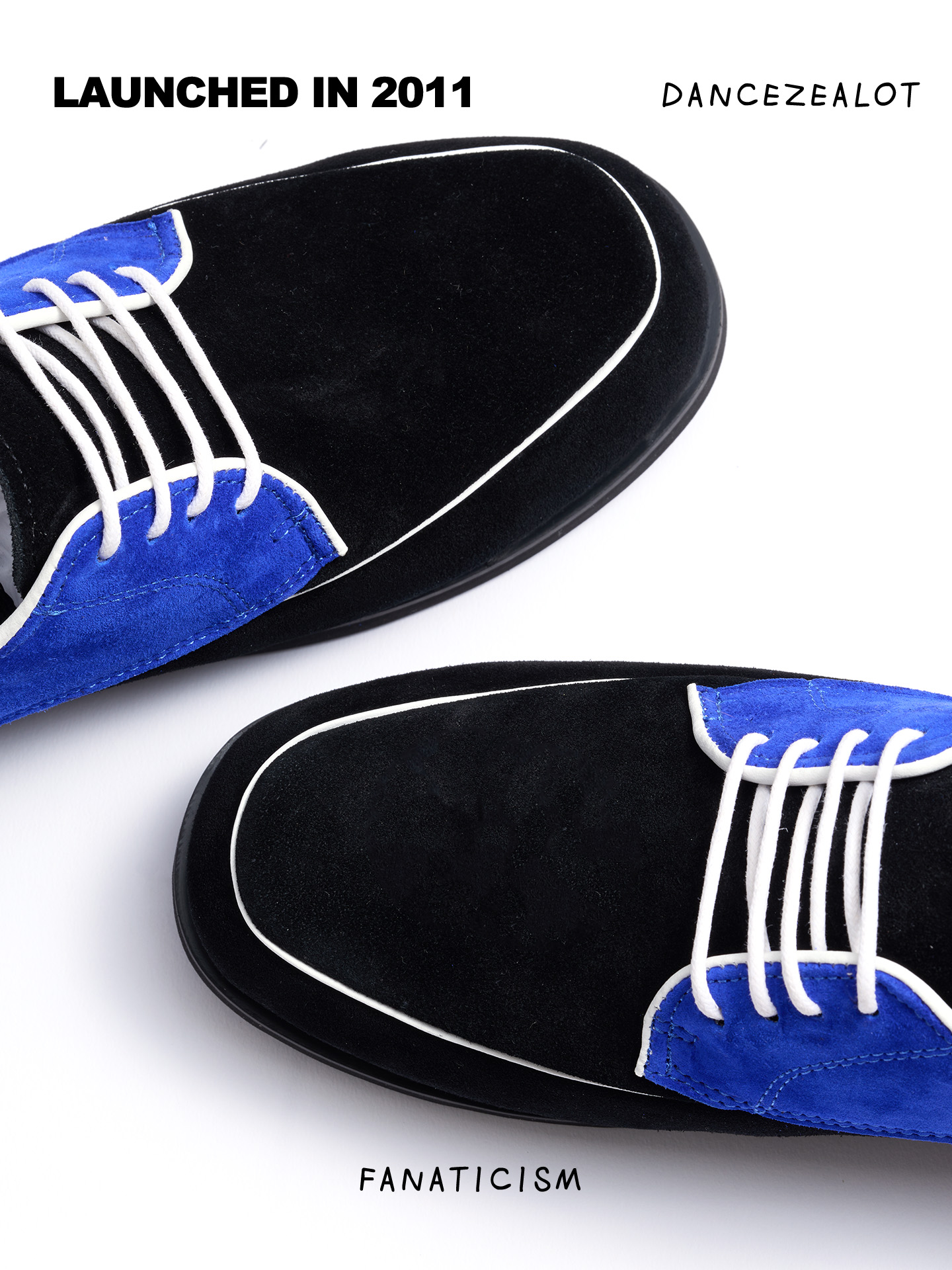 DanceZealot「N4」Black/Blue-Popping shoes - Image 4